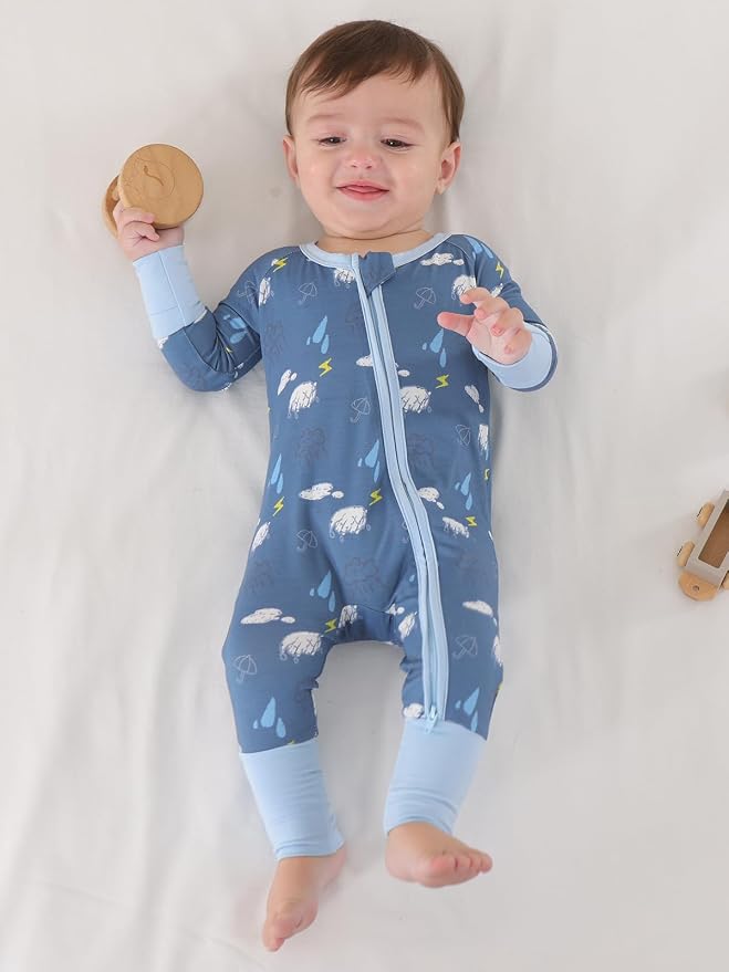 GUISBY Baby Footless Pajamas, Rayon of Bamboo, NB-2T | Rayon of bamboo softness - Image 5