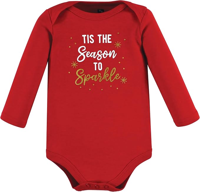Hudson Baby Baby Girls' Cotton Long-sleeve Bodysuits 3-pack - Image 4