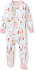 Burt's Bees Baby Girls Organic Cotton, Snug Fit Footed Sleeper Pajamas | by BurtsBeesBaby