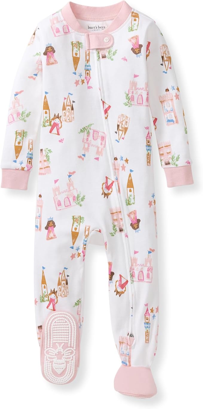 Burt's Bees Baby Girls Organic Cotton, Snug Fit Footed Sleeper Pajamas | by BurtsBeesBaby