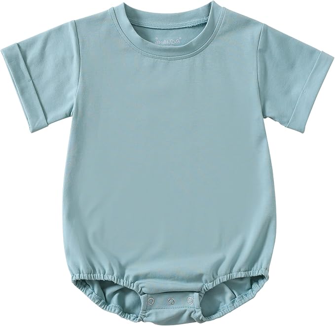 Jimonda Baby Bubble Romper Short Sleeve Bodysuit T-Shirt | 100% Cotton by JimondaBaby
