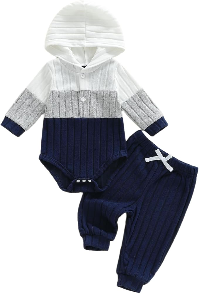 Douhoow Infant Baby Fall Clothes Boy Girl Plaid Hoodie Sweatshirt Romper by DouhoowBabyKidsClothes