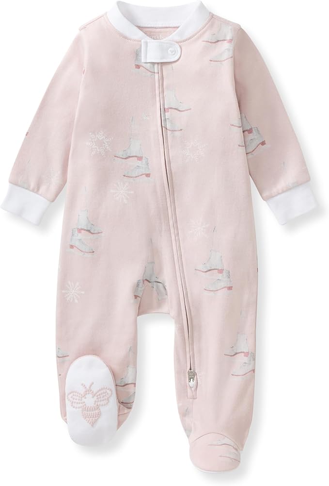Burt's Bees Baby Girls' Organic Cotton, Sleep and Play Footed Pajamas | Easy by BurtsBeesBaby