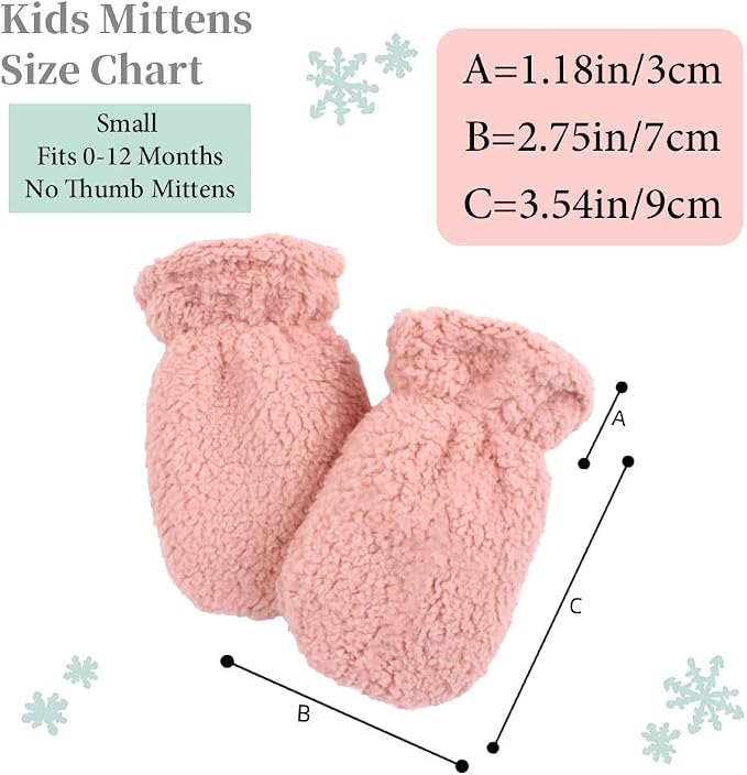 Zsedrut Baby Boys Winter Glove Warm Toddler Infant Girls Mittens Fleece Lined - Image 7