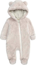 Baby Hooded Fleece Romper Long Sleeve Onesie Outwear Outfits 0-12M | Fall by BabymineStartFromTheHeart