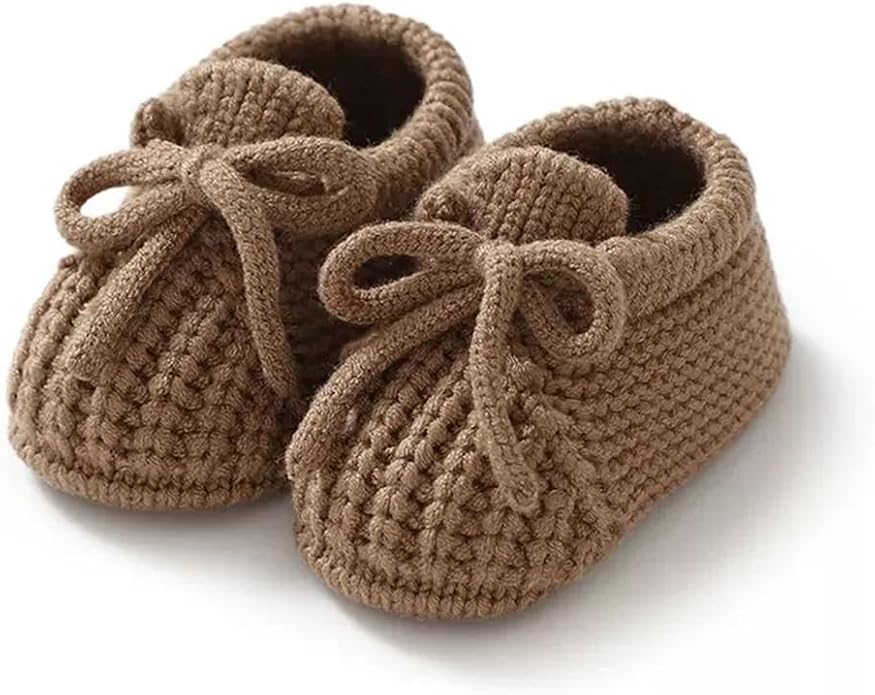Newborn Shoes, Baby Girls Boys Hand Knit Booties, Photography Props, Photoshoot - Image 2
