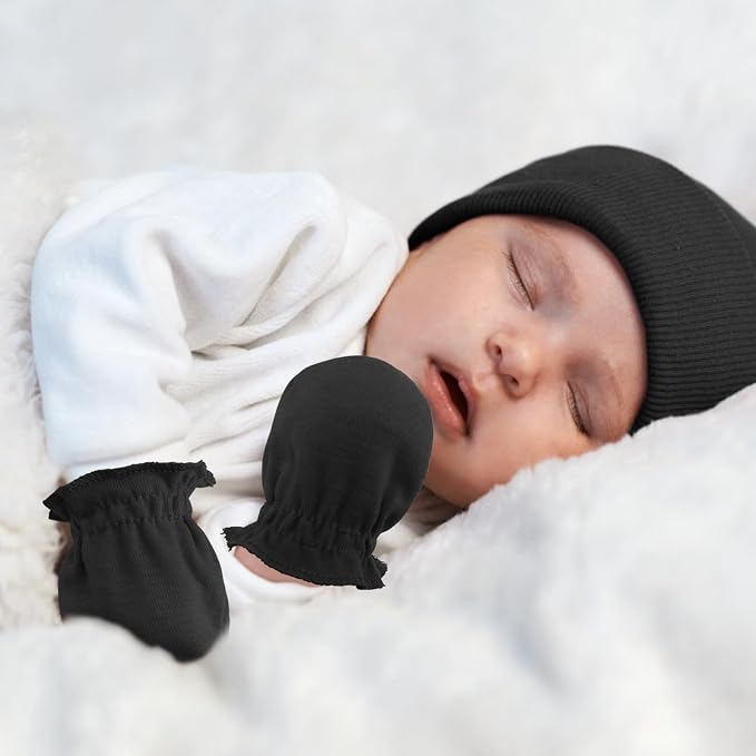 BQUBO 12 Pairs Baby Mittens Newborn Infant Mittens No Scratch Cotton Elastic - Image 2