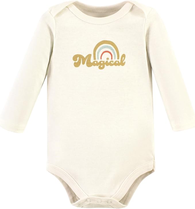 Hudson Baby Baby Girls' Cotton Long-sleeve Bodysuits 3-pack - Image 3