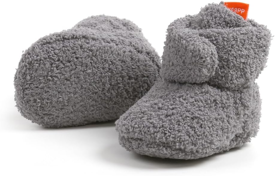 Baby Booties Cozy Fleece Slippers Soft Baby Shoes by GDSDYM
