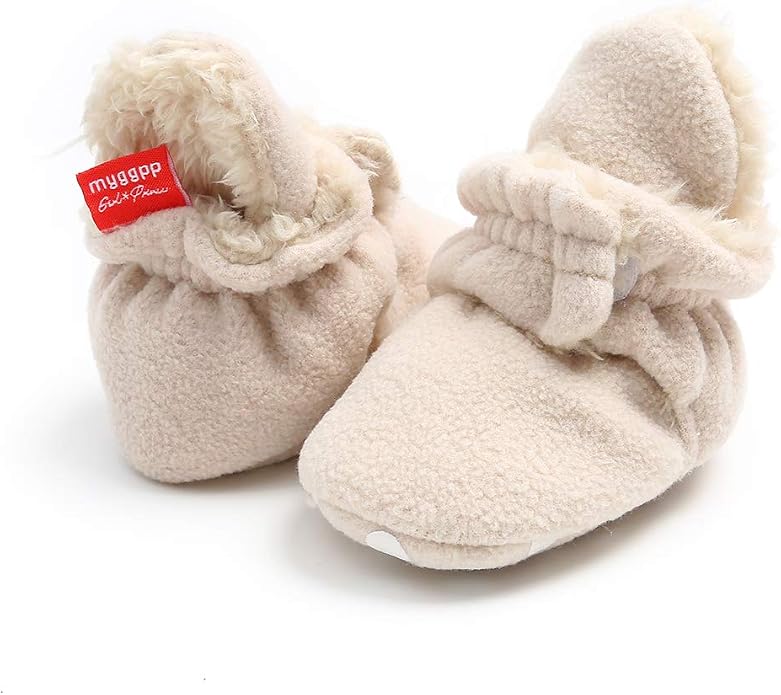 Ohwawadi Infant Baby Boys Girls Slippers Cozy Fleece Booties Soft Bottom Warm - Image 8