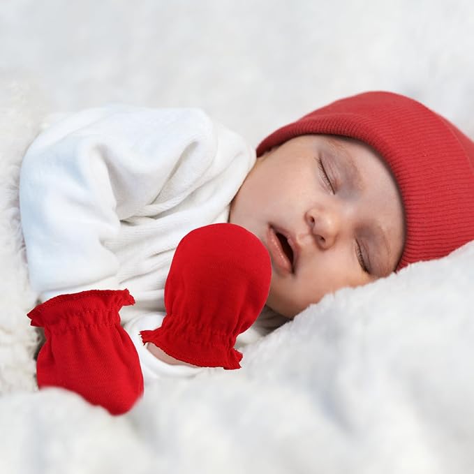 BQUBO 12 Pairs Baby Mittens Newborn Infant Mittens No Scratch Cotton Elastic - Image 2