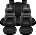 Seat Covers for Lincoln mkz 2011-2020 | 5-Seats Leather Seat Covers, Easy to Install Automotive Seat Covers Full Set (Full Set, Black)