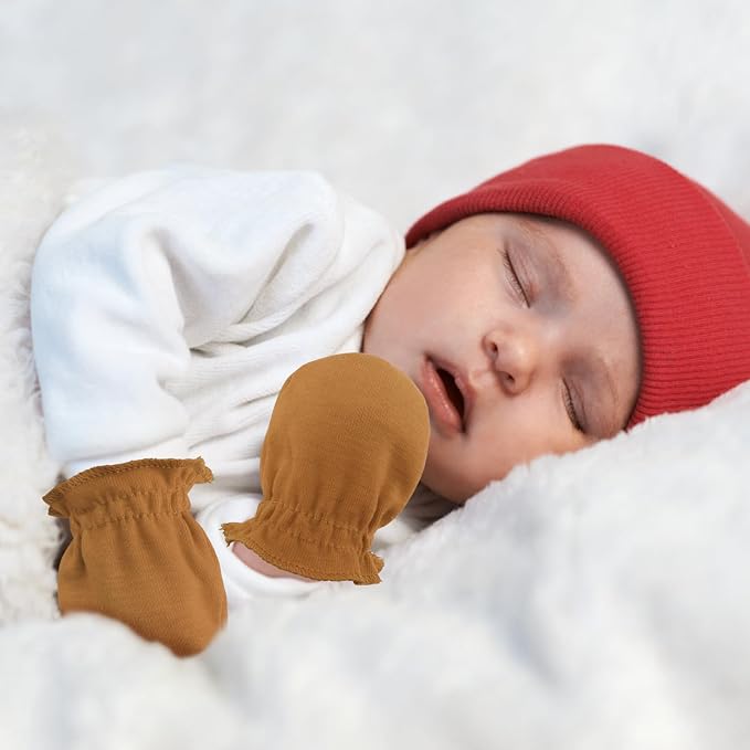 BQUBO 12 Pairs Baby Mittens Newborn Infant Mittens No Scratch Cotton Elastic - Image 2