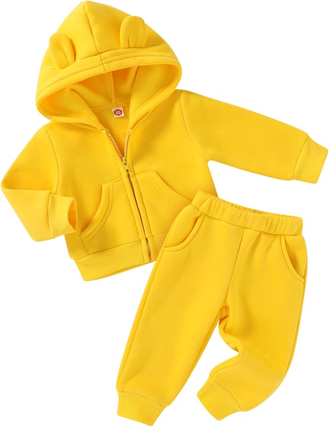 Happy Town Baby Clothes for Girls Boys Clothes Solid Color Zipper Hoodie and by HappyTown