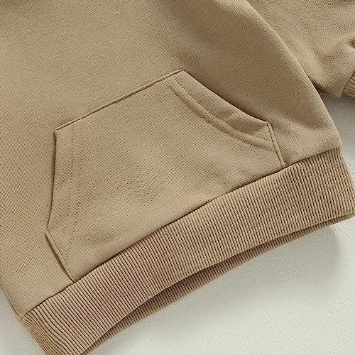 Toddler Baby Boy Girl Hoodies Solid Color Long Sleeve Kangaroo Pocket Hooded - Image 6