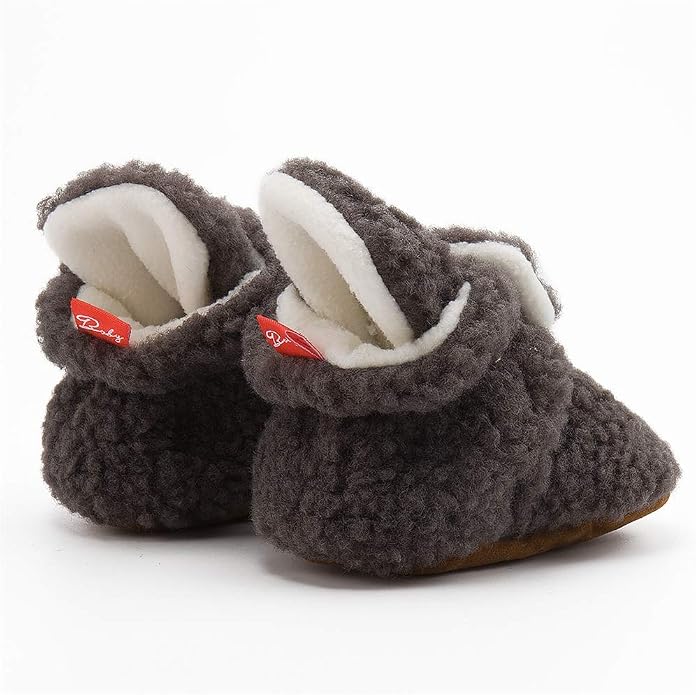 Infant Baby Boys Girls Cozy Fleece Booties Stay on Slippers Non Slip Soft - Image 4