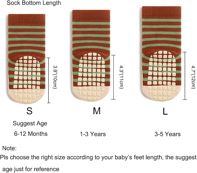 Exegawe Toddler Non Slip Socks, Cute Baby Socks - Image 3