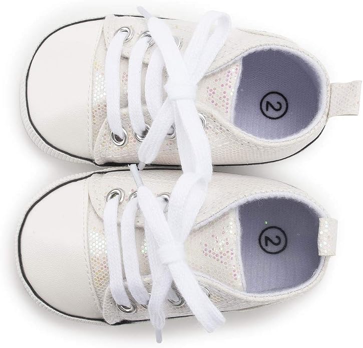 Unisex Baby Girls Boys Canvas High-top Shoes, Newborn Infant Anti-Slip Soft - Image 4