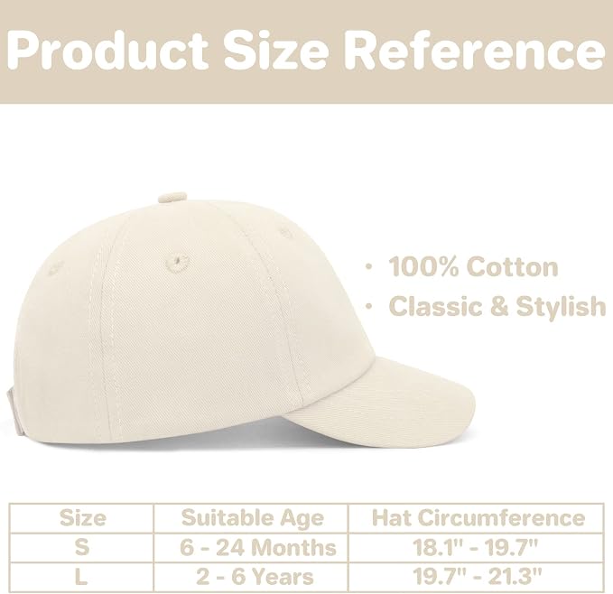 qikqik Baby Baseball Cap Toddler Baseball Hat Baby Ball Cap Toddler Hats - Image 6
