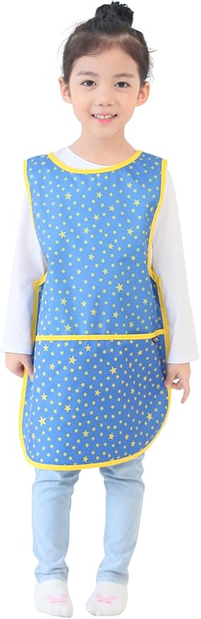 Kids Painting Apron – Waterproof Art Smock for Toddlers & Preschoolers, Messy Play, Baking, Crafts, Cooking, Mealtime