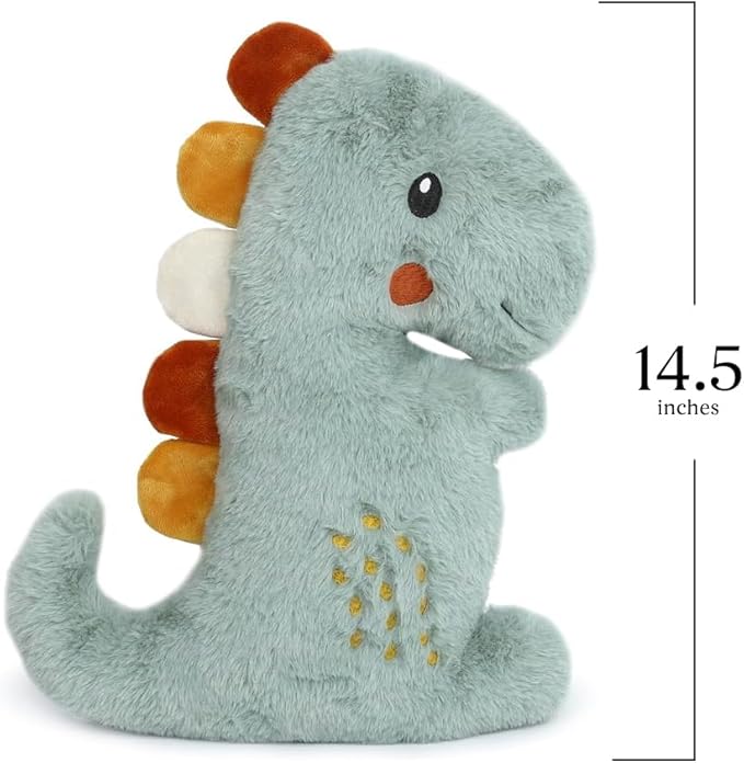 MON AMI Dino Shaped Plush Pillow - 14.5X12”, Stuffed Dinosaur Pillow for Kids, Decorative Cushion for Child’s Nursery, Bed or Couch, Cute Room Décor