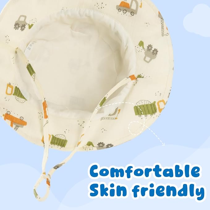 Muslin Baby Sun Hat Sun Protection Baby Toddler Bucket Hats - Image 4