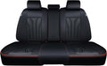 FLORICH Rear Seat Covers Leather Car Seat Covers Waterproof Back Seat Cover Automotive Seat Covers Universal Seat Cushion Protector for Most Cars Trucks SUV-Black&Red Line