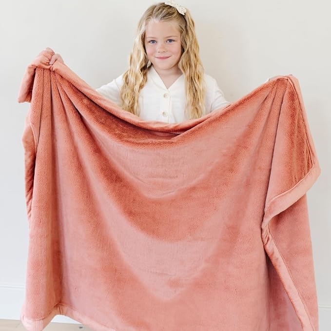 Saranoni Luxury Kids Blanket Ultra Soft Plush Teen Blanket Clay 40x60 | by SaranoniLuxuryBlankets