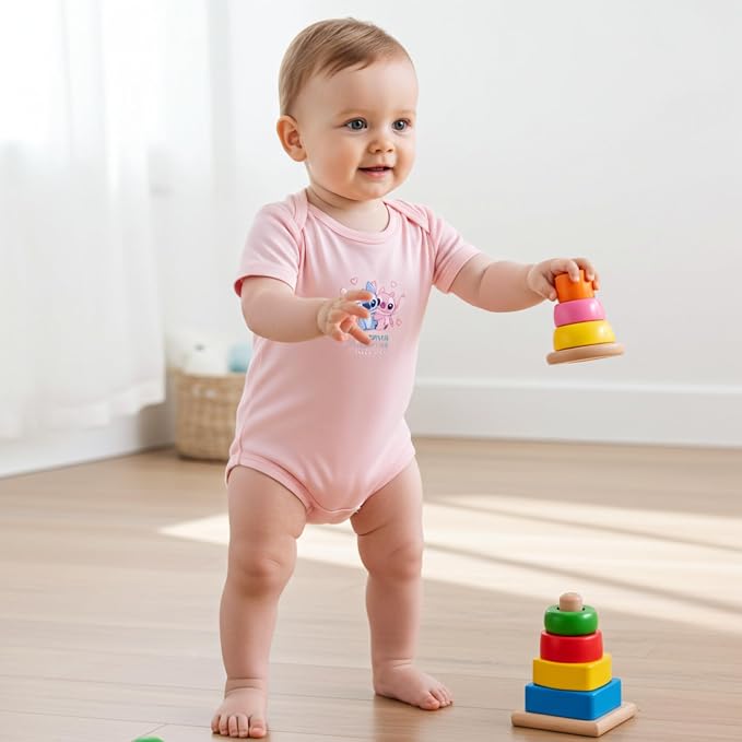 Disney Baby Viscose Made from Bamboo 3-Pack Bodysuits Set Newborn to Infant - Image 4