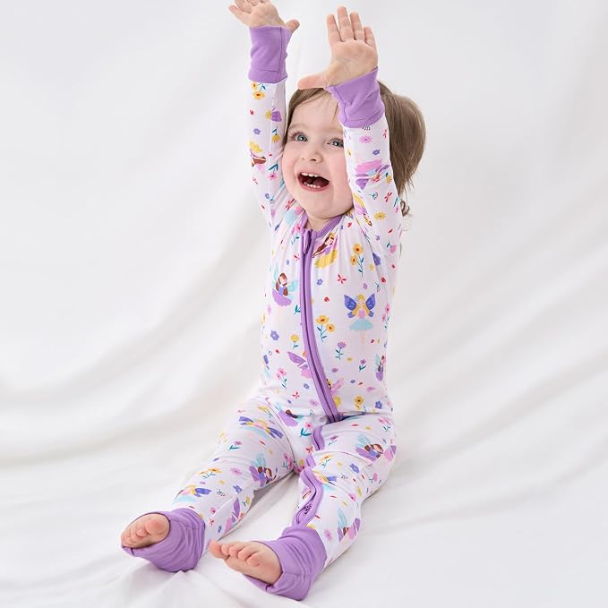 pureborn Baby Sleeper Viscose from Bamboo Zipper Footies 0-24 Months - Image 2