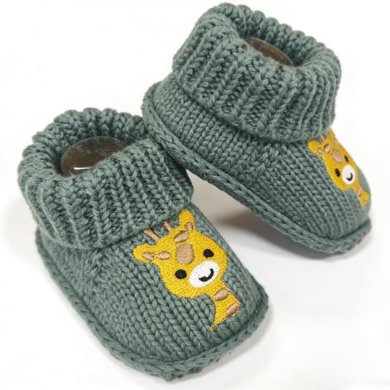 2 pairs Cute Knit Animal Baby Booties - Image 6