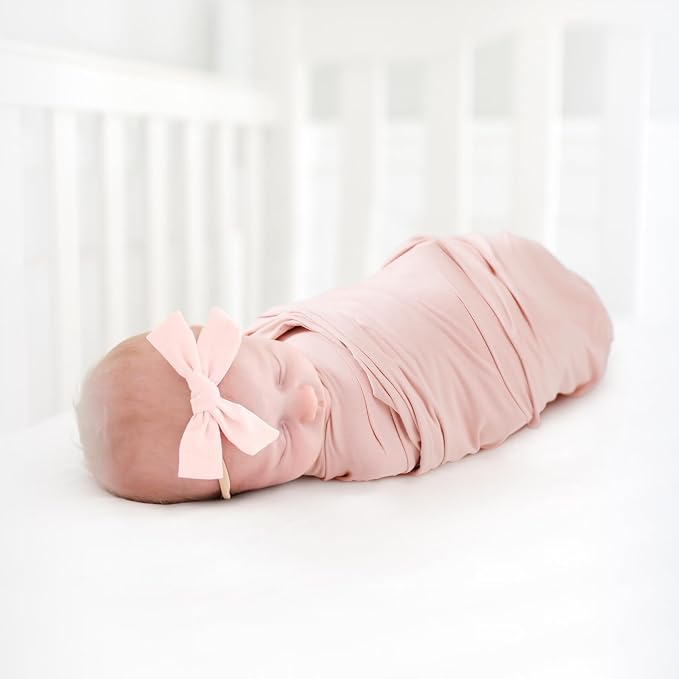 2 Pack Newborn Swaddle Blanket, Ultra Soft Stretchy Jersey Knit Extra Large - Image 2