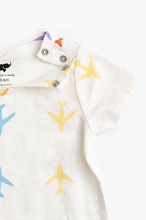 monica + andy Slub Shorty Romper, 100% Organic Baby Clothes - Image 4