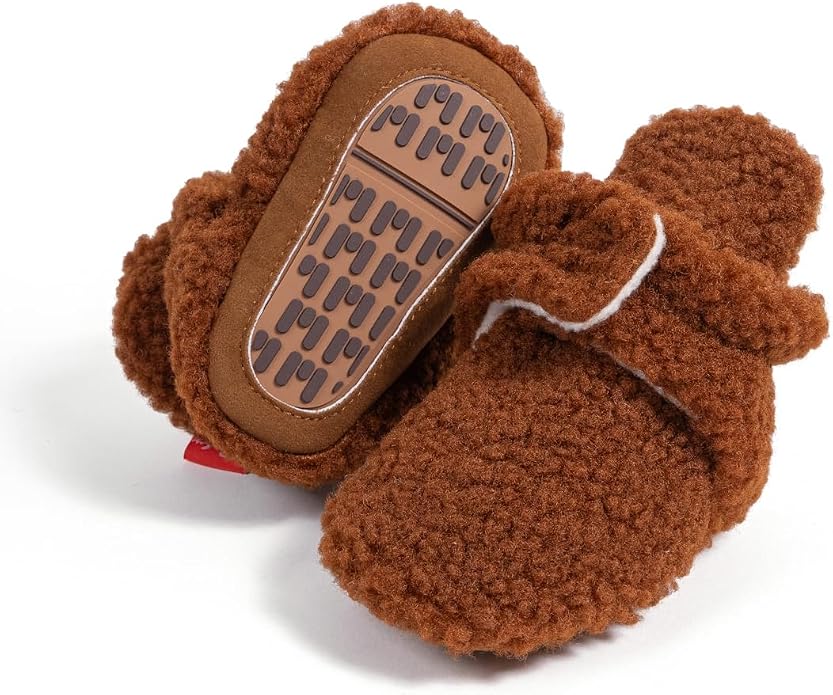 Babelvit Newborn Baby Boy Girl Soft Fleece Booties Stay On Infant Slippers by Babelvit