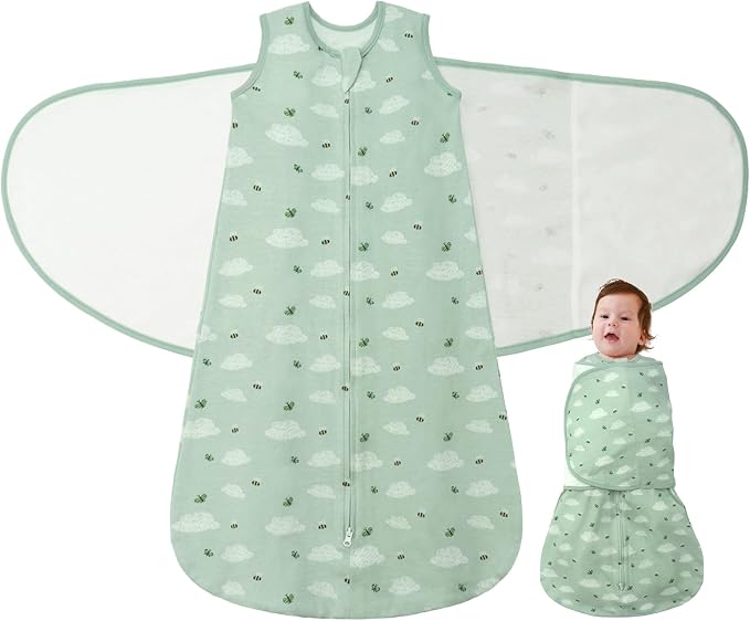 Baby Swaddle Sleep Sack, 1.0 Tog New-Parent-Friendly Swaddle by Lilbestie