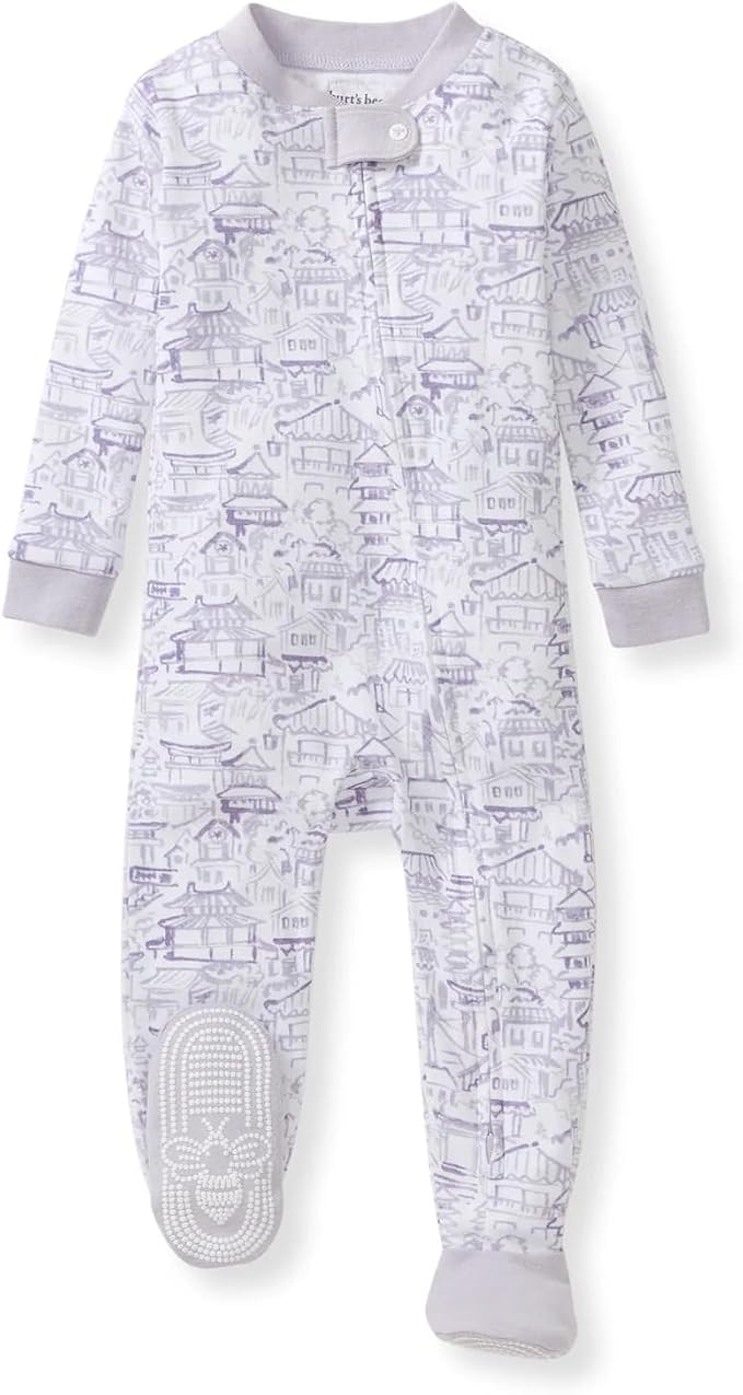 Burt's Bees Baby Girls Organic Cotton, Snug Fit Footed Sleeper Pajamas | by BurtsBeesBaby