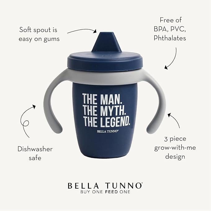 Bella Tunno Sippy Cup, Silicone Training Cup with Transition Handles for Infants, Toddlers & Kids, Babies 6-12 Months & Toddlers 1-3 Years, Boys & Girls, Duck Duck Juice, 8 oz