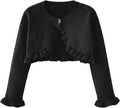 Toddler Girls Cardigan Sweater Bolero Shrug Baby Kids Long Sleeve Cropped Dress by Miccina