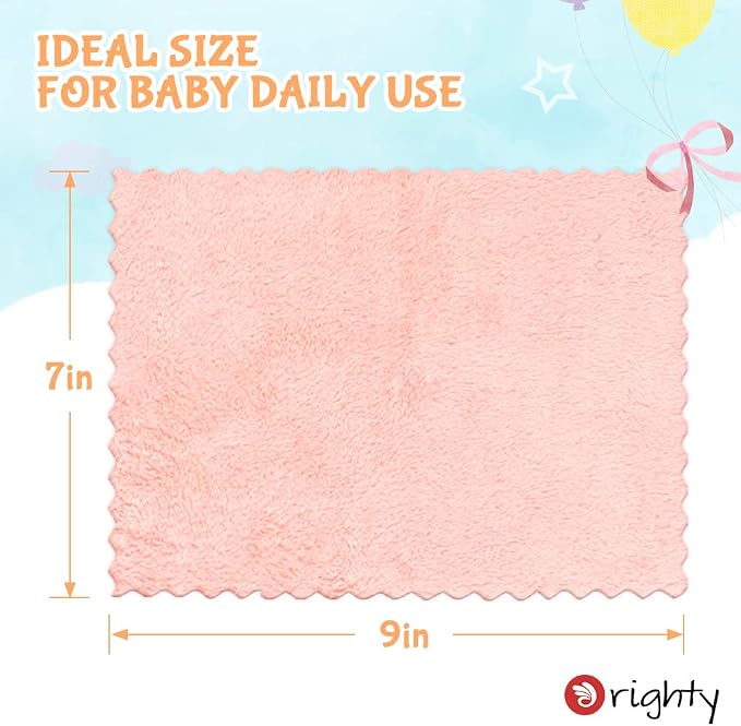 Orighty Baby Washcloths 50-Pack, Microfiber Coral Fleece Baby Face Towels - Image 7