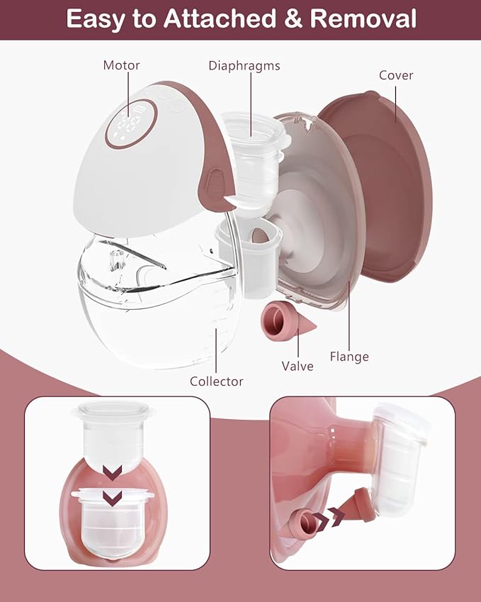 4PC M6 Breast Pump Replacement Accessories, Including 4pcs Silicone Diaphragms for Momcozy Mobile Style | M6, Replace for Momcozy Pump Parts, Not Original Parts, 4PC Transparent Diaphragms