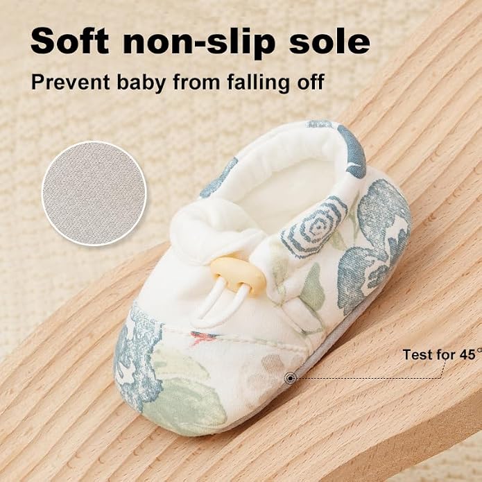 Baby Booties Toddler Cozy First Walking Boots Stay-on Soft Cozy Cotton Non-Slip - Image 4