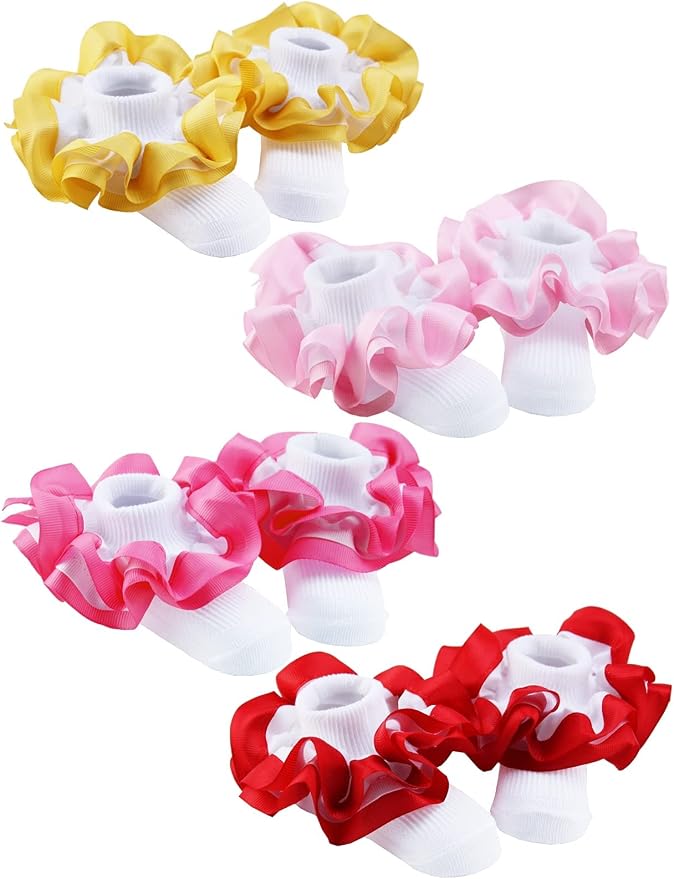 PrinceSasa Little Baby Girl Princess Lace Ruffles Socks Set - Image 6