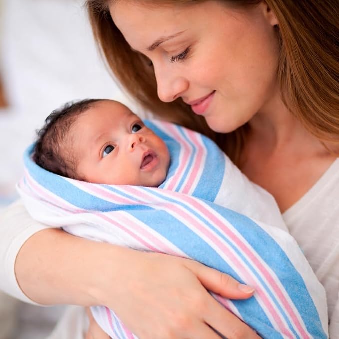 Vakly Hospital Receiving Baby Blankets Soft Flannel Nursery Swaddle - Image 3