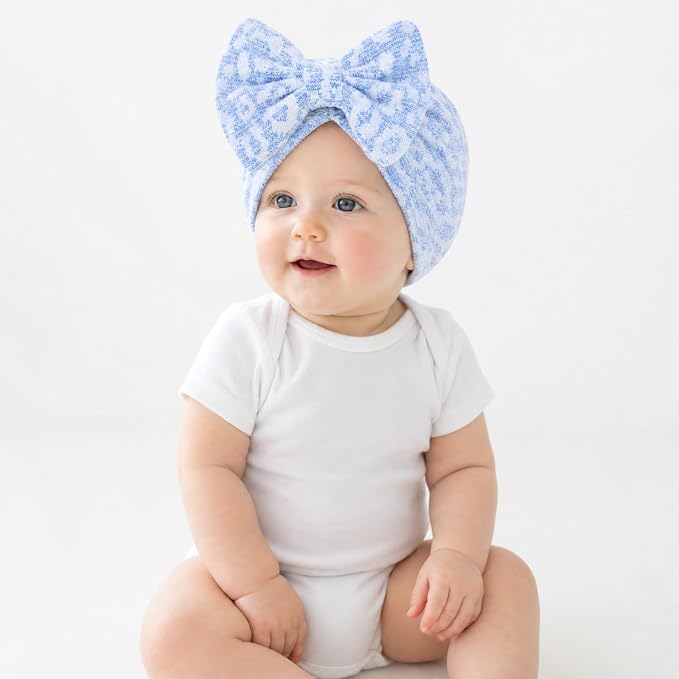 Cinaci 6 Pack Nursery Hospital Caps Bonnets Beanies Headwraps Turban Hats - Image 5