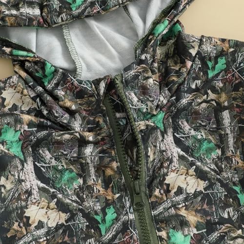 Baby Toddler Boy Girl Hoodies Camouflage Half Zip-up Sweatshirt Unisex Hooded - Image 2