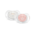 Suavinex Bonhomia SX PRO Physiological Pacifier, Supports Breastfeeding Babies, Pacifiers 0-6 Months, 2 Pack Baby Pacifier, Baby Accessories, (Pink/Beige)