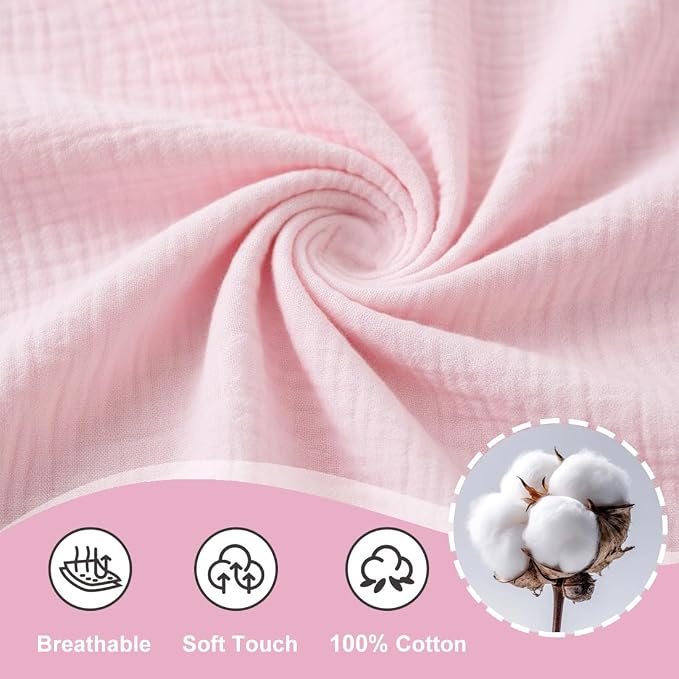 Baby Girl Bubble Romper Muslin Cotton Newborn Summer Clothes, 0-18M | Baby - Image 3