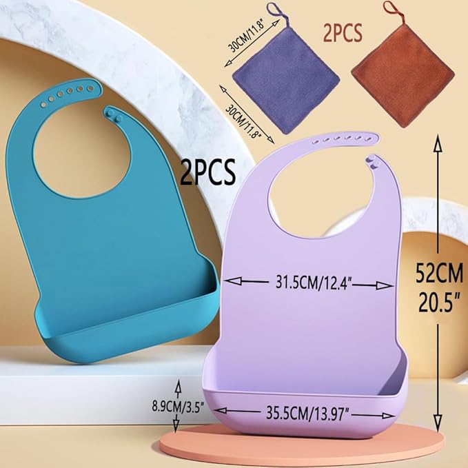 2 pieces adult bib Large silicone adult bibs - Image 7
