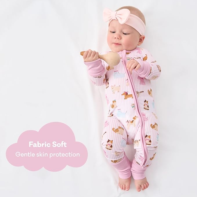 pureborn Baby Sleeper Viscose from Bamboo Zipper Footies Pjs 0-24 Months | - Image 2