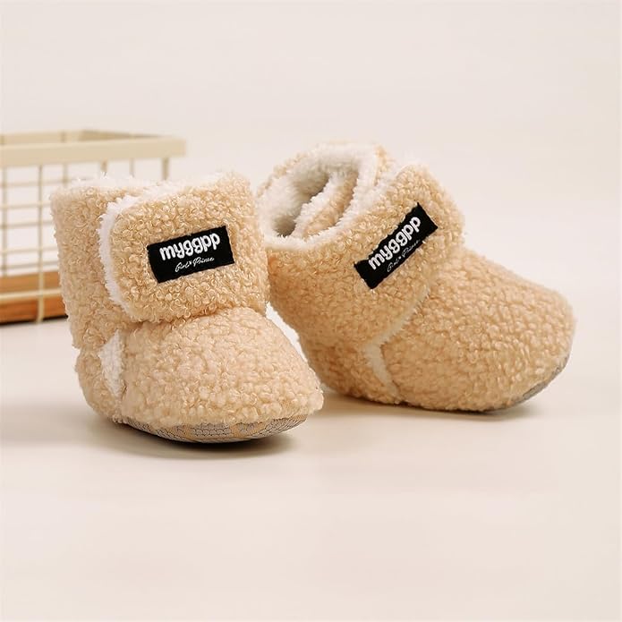 Ohwawadi Infant Baby Boots Boys Girls Cozy Fleece Slippers Snow Boots Winter - Image 7